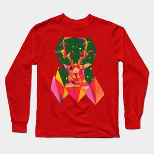 Red Festuve Stag Long Sleeve T-Shirt